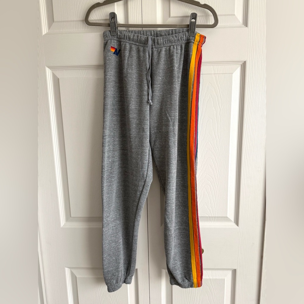 Aviator Nation “5 Stripe Sweatpants” Charcoal Grey